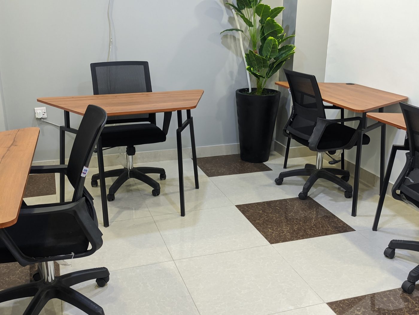 A furnished private team room at Spaces