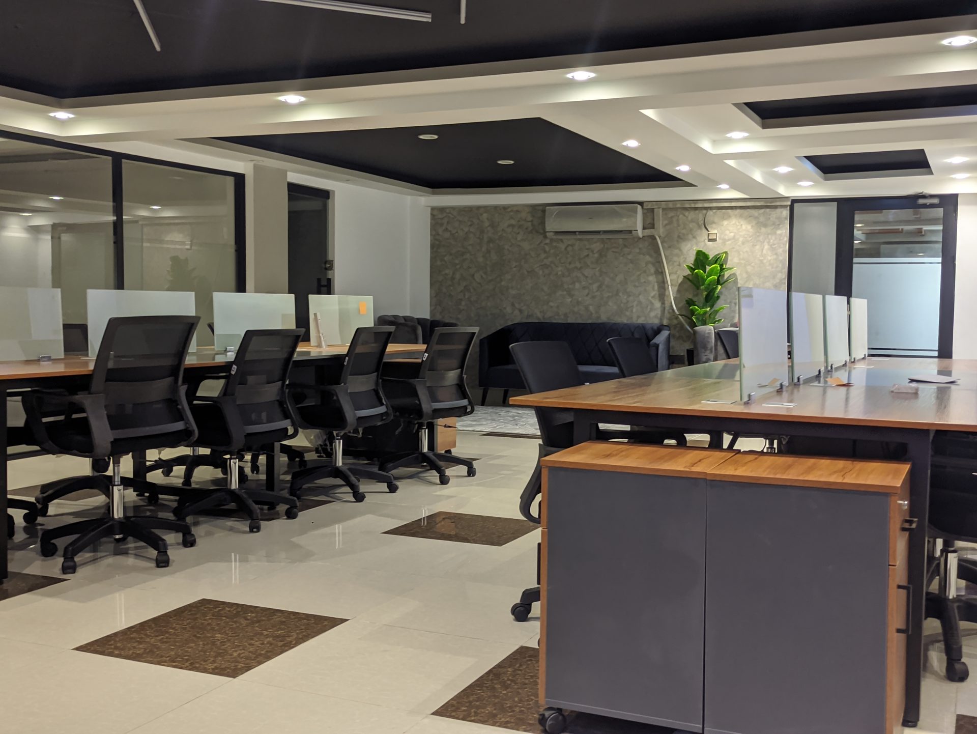 Coworking space in Federal B Area, Karachi — the open shared workspace floor at Spaces